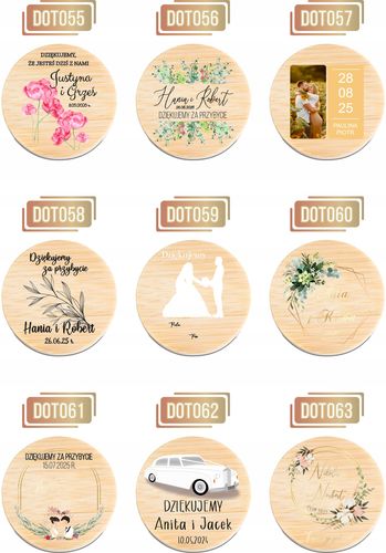 OTWIERACZ DREWNIANY magnes z waszym zdjęciem PODZIĘKOWANIE NA WESELE ŚLUB na Arena.pl