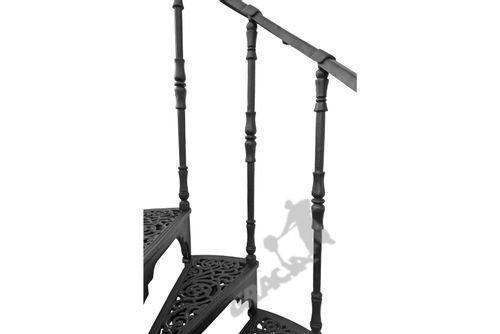 SCHODY KRĘCONE FI 1,22 M - WZÓR NR 1 - 1 TRALKA NA STOPNIU ŻELIWNE na Arena.pl