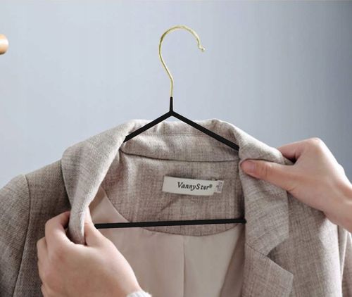 WIESZAKI NA UBRANIA UBRANIOWE WIESZAK DO SZAFY ODZIEŻOWE ZŁOTE 20 SZT na Arena.pl