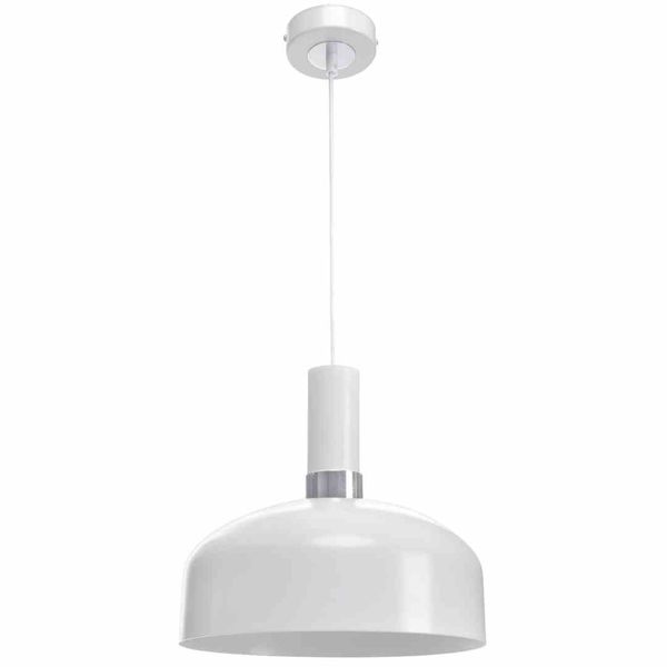 LAMPA WISZĄCA MALMO WHITE/CHROME 1XE27 zdjęcie 2