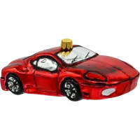Bombka choinkowa szklana: Samochód sportowy: czerwony