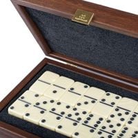 Ekskluzywne Domino Manopoulos Orzech Kalifornijski Drewniana Skrzynka