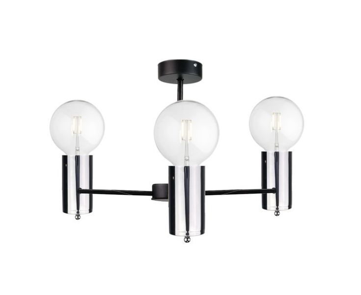 Lampa sufitowa 3xE27 ARDE BLACK/SILVER zdjęcie 1
