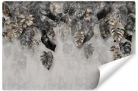 Fototapeta Do Salonu Egzotyczne LIŚCIE Monstera Beton 270cm x 180cm