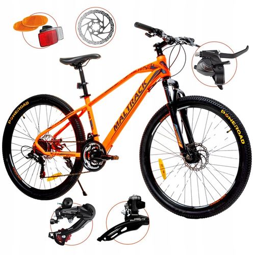 ROWER GÓRSKI MTB SHIMANO 26 2x HAMULCE TARCZOWE RAMA 18" OPONY 26" 15KG na Arena.pl