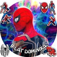 OPŁATEK NA TORT 20CM - SPIDERMAN SPIDEY BAJKA + IMIĘ + ! 15CM 18CM