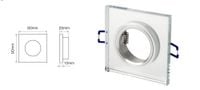 Oprawa LED line® kwadratowa stała, srebrna,szklana