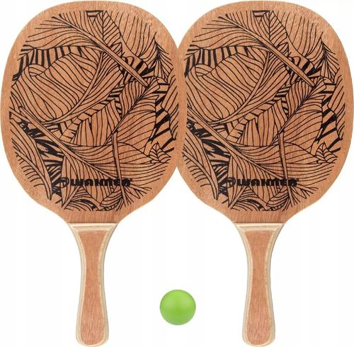 Rakietki drewniane zestaw do tenisa plażowego paletki + piłeczka WAIMEA na Arena.pl