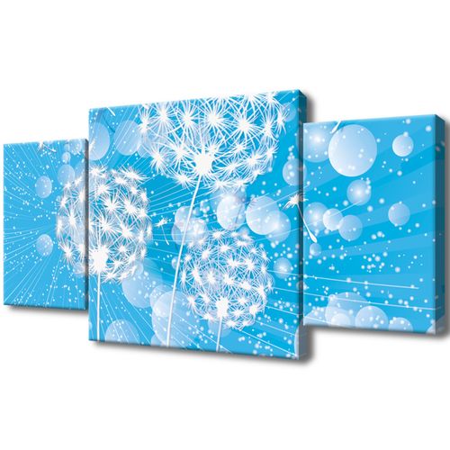 Obraz 80X40 Dmuchawce Abstrakcja Błękitne Tle na Arena.pl