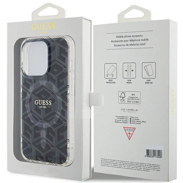 Etui Guess do iPhone 15 Pro, Czarny, MagSafe zdjęcie 8