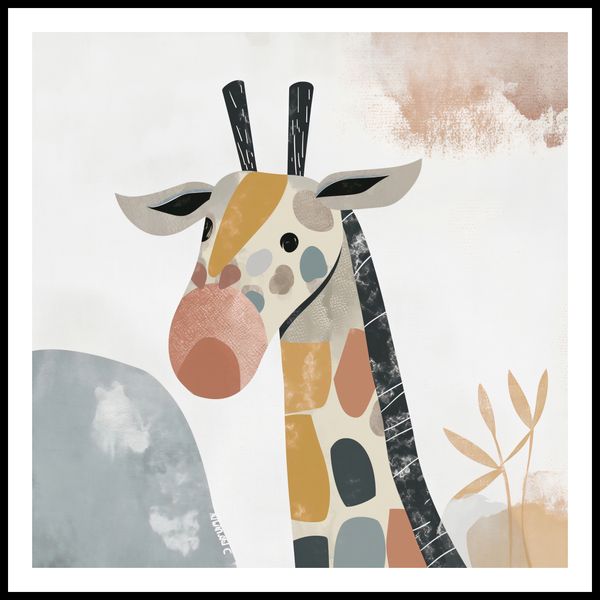 Plakat 100x100cm Żyrafa Bambino zdjęcie 3