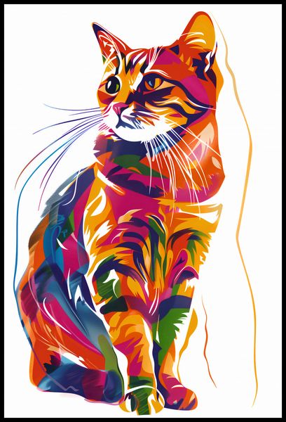 Plakat 68x101cm Nasycony Kot zdjęcie 2