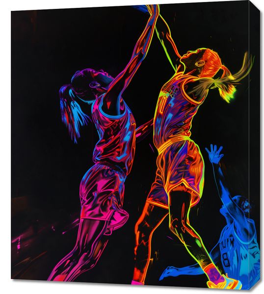 Obraz 60x70cm Mecz W Kosza zdjęcie 1