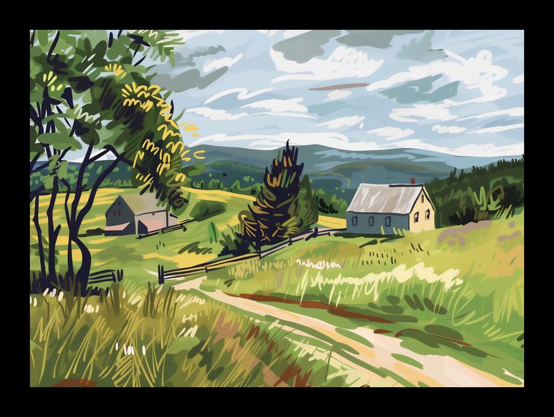 Plakat 18x13cm Bujna Wieś zdjęcie 2