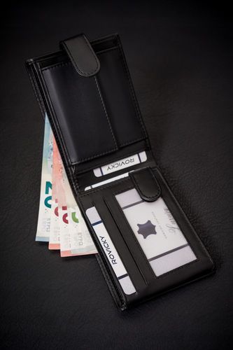 duży portfel męski ze skóry ekologicznej w orientacji poziomej - 4u cavaldi na Arena.pl