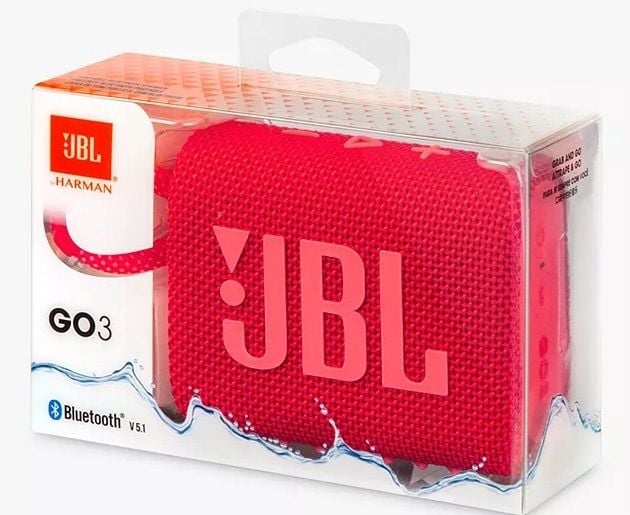 !NOW!Y GŁOŚNIK MOBILNY JBL GO 3 CZERWONY zdjęcie 1