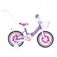 Rower dziecięcy dziewczęcy z koszykiem GERMINA 4-6lat 16" FIOLETOWY prezent