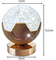 LAMPKA NOCNA LED PIŁKA NOŻNA BIURKOWA NA BIURKO 3D DLA MŁODEGO PIŁKARZA