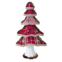 Figurka dekoracyjna CHOINKA 40CM czerwona + kremowa