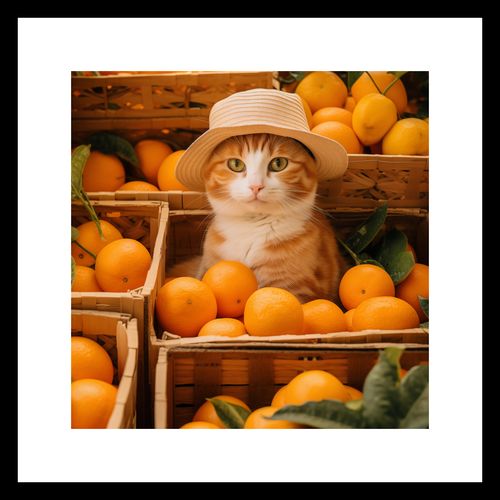 Plakat 20x20cm Kot w Pomarańczach na Arena.pl