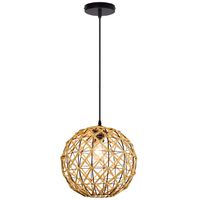 Loftowa LAMPA wisząca UMEA industrialna OPRAWA kula ZWIS sznur beżowy czarny