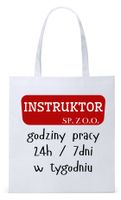 Torba Biała Eco Shopper Dla Instruktora Prezent Z Nadrukiem Ze Zdjęciem