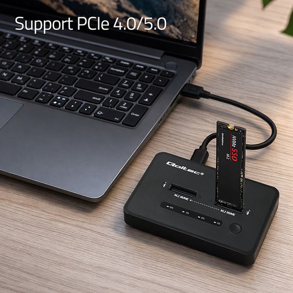 Qoltec stacja dokująca 2x M.2 NVMe USB-C zdjęcie 6