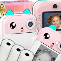 Drukarka MINI Termiczna Drukuś 5.0 Aparat Do Zdjęć Natychmiastowych RÓŻOWY