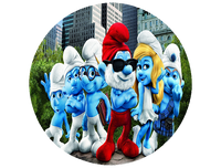 Opłatek na tort Smerfy