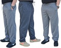 GŁADKIE SPODNIE DRESOWE PROSTA NOGAWKA 2 KIESZENIE roz. XL POPIEL