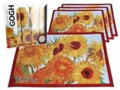 Kpl. 4 podkładek na stół - V. van Gogh, Słoneczniki (CARMANI)