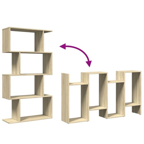 Regał przegroda, 4 poziomy, dąb sonoma, 70x24x129 cm na Arena.pl
