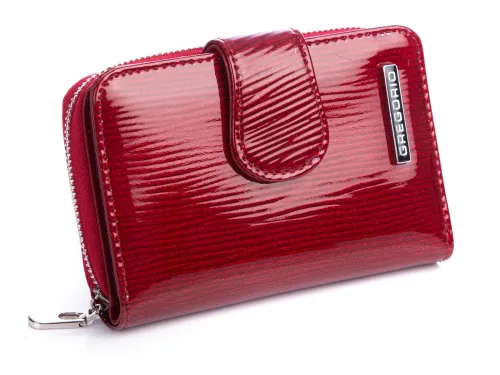 portfel damski  czerwony lakierowany  gregorio na Arena.pl