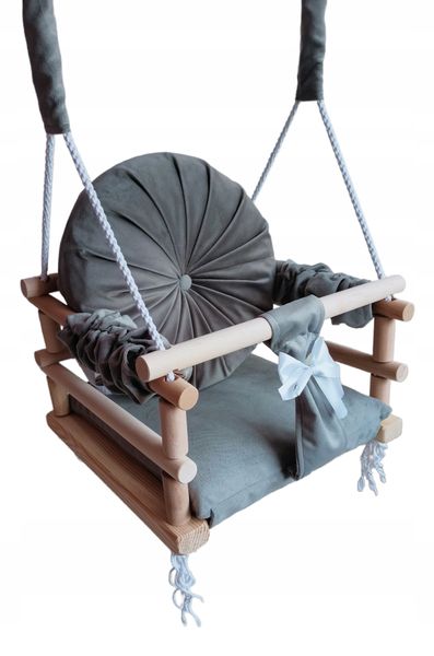 HUŚTAWKA 3w1 DLA DZIECI SZARY DOMU OGRÓD POKOJOWA zdjęcie 1