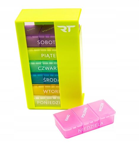 Kasetka pojemnik pudełko tygodniowe na leki Rea Tape wieża na Arena.pl