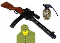 PEPESZA KARABIN PISTOLET KARABINY BROŃ + DUŻA TARCZA i KULKI