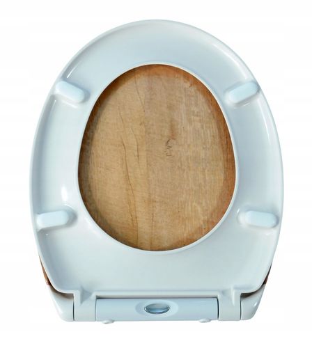 DESKA WC KLOZETOWA SEDESOWA WOLNOOPADAJĄCA NADRUK DĄB DREWNO TWARDA ESTIVA na Arena.pl