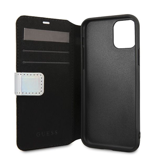 guess guflbkn65bld iphone 11 pro maxsrebrny/silver book iridescent zdjęcie 3