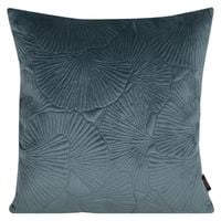 Poszewka welwetowa GINKGO hot press 45X45 ciemnomiętowa