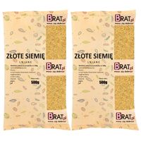 ZŁOTE Siemię Lniane 1kg (2x500g) Wysoka JAKOŚĆ Produkt NATURALNY