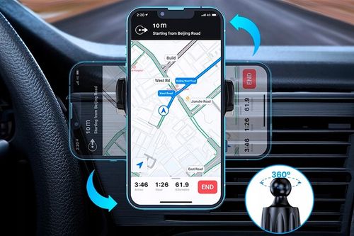 UCHWYT DO KRATKI NAWIEWU DO SLOTU CD NA TELEFON SMARTFON DO AUTA WEBSKI na Arena.pl