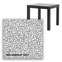 BLAT SZKLANY IKEA LACK Geometryczny z Twoim napisem 55x55cm 068b