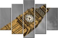 100CM 150CM OBRAZ 5 ELEM BIG BEN ŚCIENNY