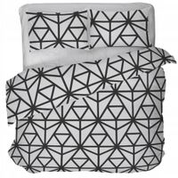 Pościel flanelowa 160x200cm BIAŁY LABIRYNT