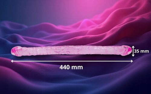 DILDO DLA KOBIET PODWÓJNE DLA PAR ŻELOWE DOUBLE DONG 44 cm DŁUGIE DILDO na Arena.pl