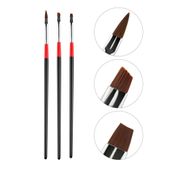 Zestaw pędzelków do żelu, akrylu 3 sztuki