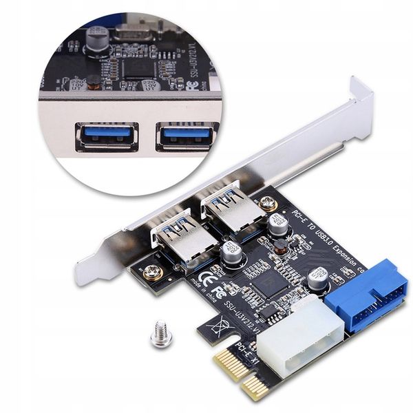 ADAPTER KARTA PRZEJŚCIÓWKA PCIE USB3.0 KONTROLER zdjęcie 1