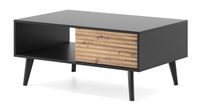 Stolik kawowy WILLOW L104 do salonu czarny/dąb artisan