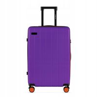 Walizka Średnia, Ciche i Skrętne Kółka 360°, Zamek TSA, ABS, Fioletowy