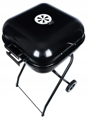 GRILL Węglowy na brykiet Ogrodowy PRZENOŚNY turystyczny WÓZEK POKRYWA na Arena.pl